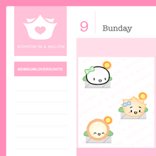 Load image into Gallery viewer, take a walk - wonton in a million sticker sheet