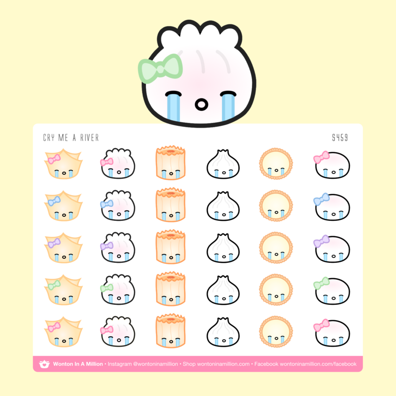 crying emoji - wonton in a million sticker sheet