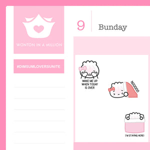 Wake Me Up When Today Is Over - Wonton in a Million Sticker Sheet