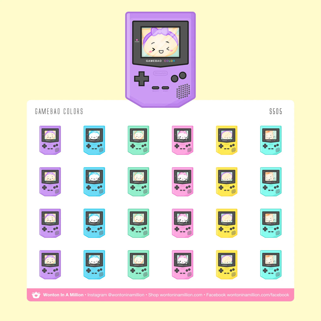 90'S Baby Gamebao Colour Stickers - Wonton in a Million