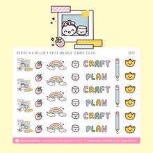 Load image into Gallery viewer, Wonton in a Million x Paper &amp; Milk Collab Planner Stickers