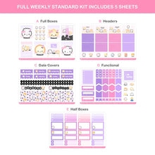 Load image into Gallery viewer, bubble tea 2.0 (standard vertical) weekly sticker kit - wonton in a million