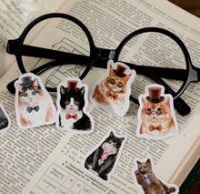 Load image into Gallery viewer, cute cats in hats decorative stickers