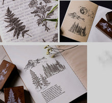 Load image into Gallery viewer, mountain wooden block stamp
