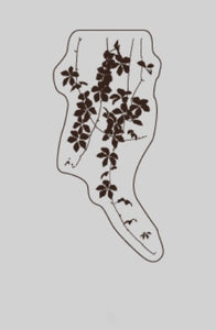 minimal trailing plant wooden block stamp