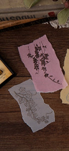 minimal trailing plant wooden block stamp