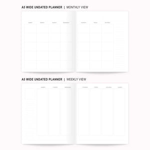 Wonton in a Million Undated Weekly Vertical Planner - Soy Milk - A5W (Half Year)