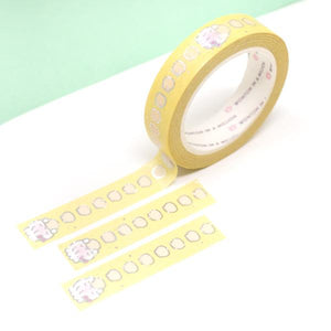 spring functional collection - sundress yellow dumpling vertical checklist washi tape - 10mm