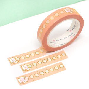spring functional collection - sunkissed dumpling vertical checklist washi tape - 10mm