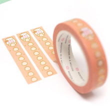 Load image into Gallery viewer, spring functional collection - sunkissed dumpling vertical checklist washi tape - 10mm