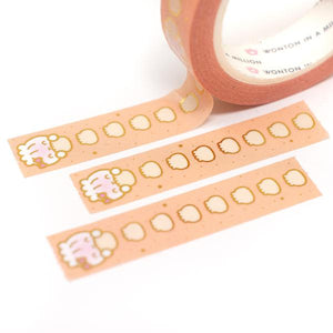 spring functional collection - sunkissed dumpling vertical checklist washi tape - 10mm