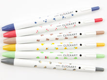 Load image into Gallery viewer, limited edition zebra click art 0.6mm bullet point marker pen standard colour set of 6