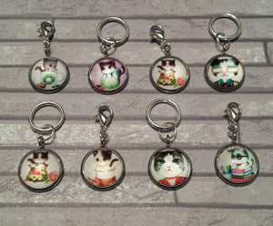 Cat Stitch Markers// Cat Lover Progress Keepers// Cute Knitting Markers