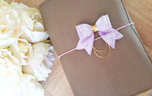 Load image into Gallery viewer, Lilac Bow Planner Clip, Velour Bow Clip, Bow Planner Clip, Velvet Bow Bookmark