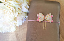 Load image into Gallery viewer, Glitter Bow Planner Clip, Star Bow Clip, Star Bow Planner Clip, Glitter Bow Bookmark