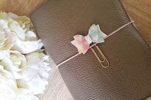 Glitter Planner Clip, Heart Bow Clip, Bow Planner Clip, Pastel Hearts Bow Bookmark