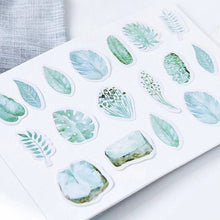 Load image into Gallery viewer, monstera sticker flakes, botanicql planner stickers, botanical scrapbooking stickers