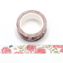 Load image into Gallery viewer, rose garden glitter washi tape