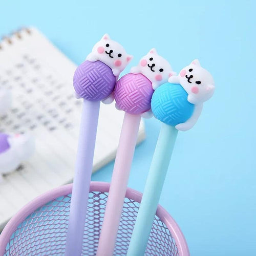 Cat & Yarn Rollerball Pen