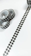 Load image into Gallery viewer, Black Gingham Washi Tape