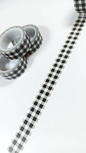 Black Gingham Washi Tape