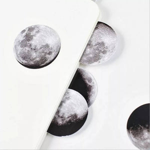 moon phase sticker flakes, lunar phase decorative stickers