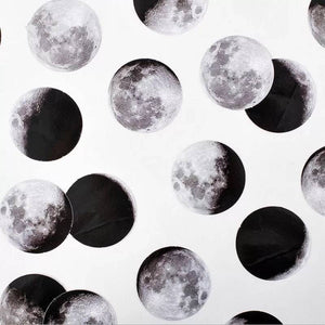 moon phase sticker flakes, lunar phase decorative stickers