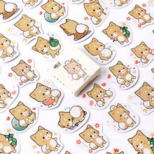 Load image into Gallery viewer, kawaii dog journal sticker flakes, cute shiba inu decorative sticker flakes