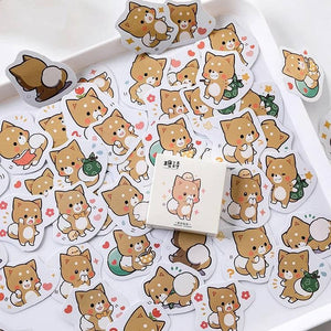 kawaii dog journal sticker flakes, cute shiba inu decorative sticker flakes