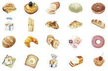 Load image into Gallery viewer, kawaii food sticker flakes, cute bread &amp; donut decorative stickers