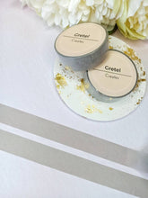 Load image into Gallery viewer, solid grey washi tape, minimal plain grey decorative tape