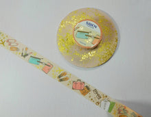 Load image into Gallery viewer, Vacation Packing Washi Tape, Gold Foil Holiday Time Decorative Tape
