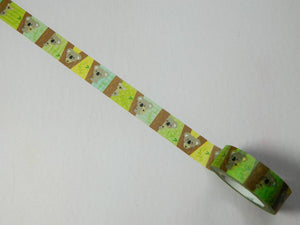 kawaii koala washi tape, cute green koala decorative tape