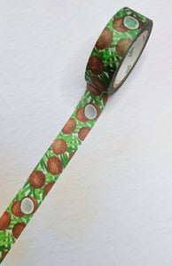 coconut washi tape, green fruit decorative tape