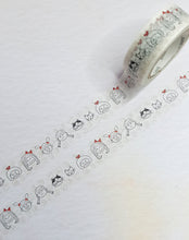 Load image into Gallery viewer, little girl doodle washi tape, cat doodle decorative tape