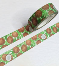 Load image into Gallery viewer, coconut washi tape, green fruit decorative tape