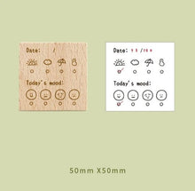 Load image into Gallery viewer, Journaling Wooden Tracker Stamps - Various Designs