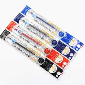 Five Zebra Sarasa Select Ink Refills in different colors on a white background.