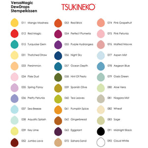 Tsunkineko Dew Drop Versa Magic - Multiple Colours color chart.
